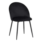 Scaun elegant din catifea pentru birou Perch, Metal, 50x43x82 cm