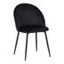 Scaun elegant din catifea pentru birou Perch, Metal, 50x43x82 cm