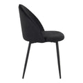 Scaun elegant din catifea pentru birou Perch, Metal, Negru, 50x43x82 cm, detaliu produs