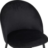 Scaun elegant din catifea pentru birou Perch, Metal, Negru, 50x43x82 cm, foto produs