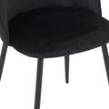 Scaun elegant din catifea pentru birou Perch, Metal, Negru, 50x43x82 cm, foto produs 6