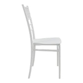 Scaun elegant Tiffany by, Alb Imaculat, Polipropilenă, 38x46x87 cm, perspectiva suplimentara