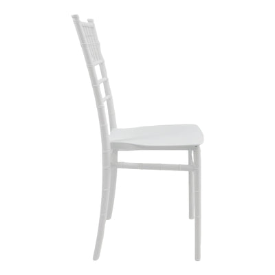 Scaun elegant Tiffany by, Alb Imaculat, Polipropilenă, 38x46x87 cm, perspectiva suplimentara