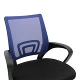 Scaun ergonomic de birou Berto II cu spatar din mesh, – roz/negru, 60x48x85-95 cm - Albastru