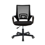 Scaun ergonomic de birou Berto II cu spatar din mesh, – roz/negru, 60x48x85-95 cm - Negru