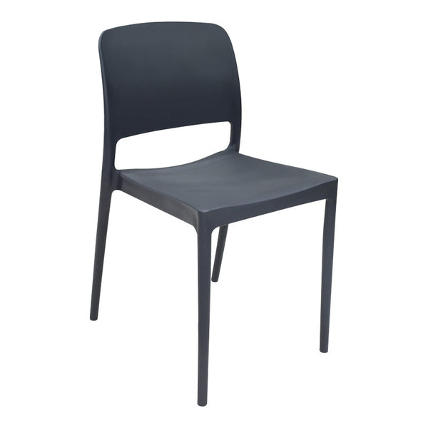 Scaun Fenxy, polipropilena, Alb - Negru, 38x42x77 cm