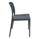 Scaun Fenxy, polipropilena, Alb - Negru, 38x42x77 cm - Negru