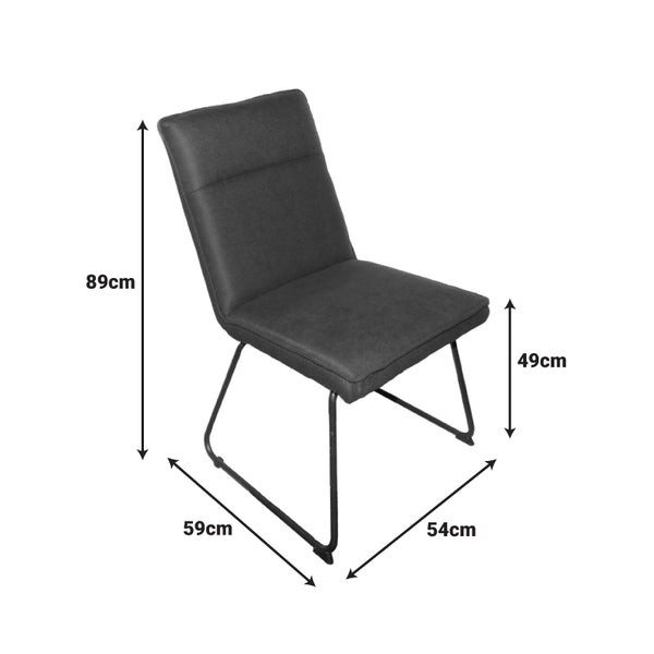 Scaun Essential Gri, Negre, 54x59x89 cm