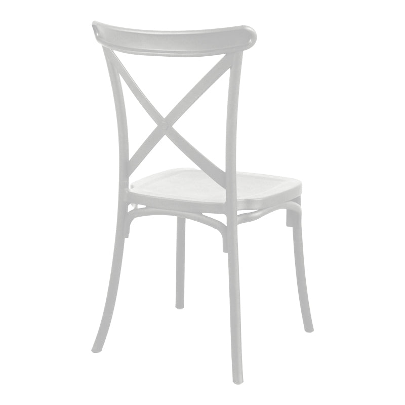 Scaun exterior Crossie, 43x53x88 cm - Alb