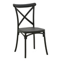 Scaun exterior Crossie, Negru, 43x53x88 cm