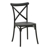 Scaun exterior Crossie, 43x53x88 cm - Scaun exterior Crossie, Negru, 43x53x88 cm