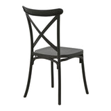 Scaun exterior Crossie, 43x53x88 cm - Scaun exterior Crossie, Negru, 43x53x88 cm, imagine ambient