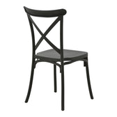 Scaun exterior Crossie, Negru, 43x53x88 cm, imagine ambient