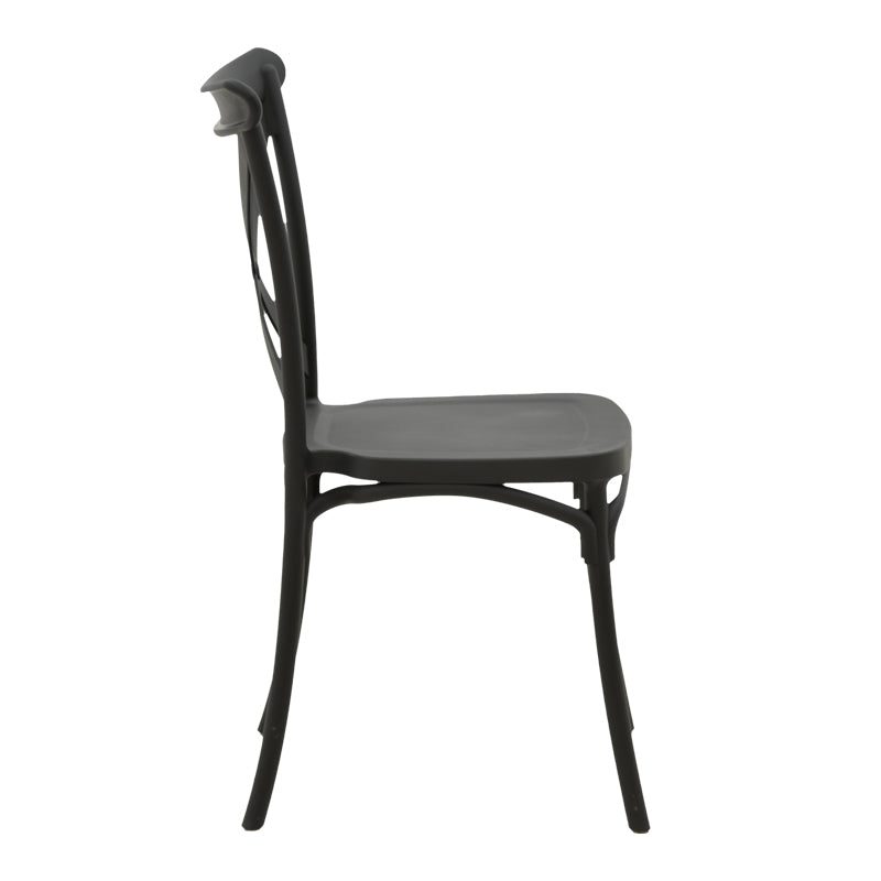 Scaun exterior Crossie, 43x53x88 cm - Scaun exterior Crossie, Negru, 43x53x88 cm, detaliu produs