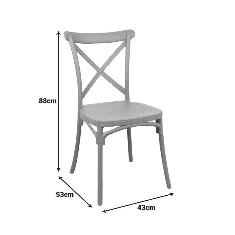 Scaun exterior Crossie, 43x53x88 cm - Verde
