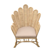 Scaun Exterior Fragia cu perna bej-ratan, Natural, 103x90x120 cm, imagine suplimentara