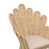 Scaun Exterior Fragia cu perna bej-ratan, Natural, 103x90x120 cm, detaliu produs
