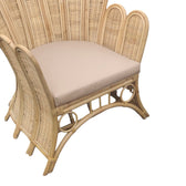 Scaun Exterior Fragia cu perna bej-ratan, Natural, 103x90x120 cm, perspectiva suplimentara