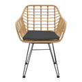 Scaun exterior Naoki, Negru, 55x58x79 cm, imagine suplimentara