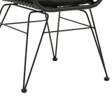 Scaun exterior Naoki, Negru, 55x58x79 cm