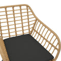 Scaun exterior Naoki, Negru, 55x58x79 cm, detaliu produs