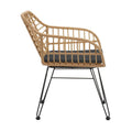 Scaun exterior Naoki, Negru, 55x58x79 cm, perspectiva suplimentara