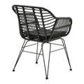 Scaun exterior Naoki, Negru, 55x58x79 cm, foto produs 7