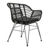 Scaun exterior Naoki, Negru, 55x58x79 cm