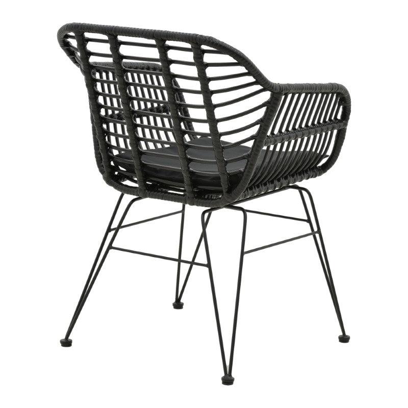 Scaun exterior Naoki, Negru, 55x58x79 cm, foto produs 7