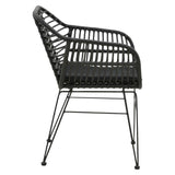 Scaun exterior Naoki, Negru, 55x58x79 cm