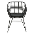Scaun exterior Naoki, Negru, 55x58x79 cm, foto produs 9