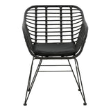 Scaun exterior Naoki, Negru, 55x58x79 cm