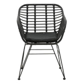 Scaun exterior Naoki, Negru, 55x58x79 cm, foto produs 9