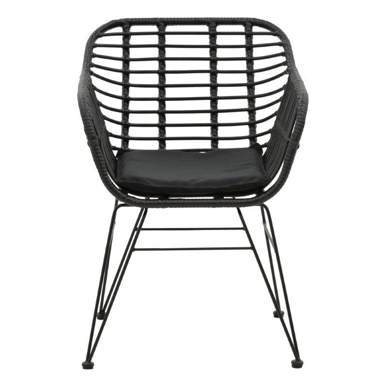 Scaun exterior Naoki, Negru, 55x58x79 cm, foto produs 9