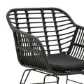 Scaun exterior Naoki, Negru, 55x58x79 cm, foto produs 10