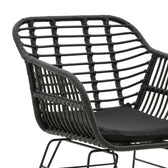 Scaun exterior Naoki, Negru, 55x58x79 cm, foto produs 10