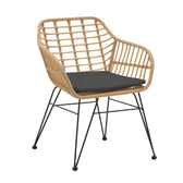 Scaun exterior Naoki, Negru, 55x58x79 cm, foto produs 12