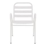 Scaun exterior Sussie, metal si aluminiu, 45x62x76 cm - Alb