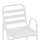 Scaun exterior Sussie, metal si aluminiu, 45x62x76 cm - Alb