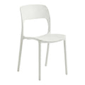 Scaun exterior Zanna stackable, Alb, 40x53x78 cm