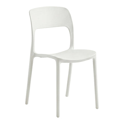 Scaun exterior Zanna stackable, Alb, 40x53x78 cm