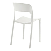 Scaun exterior Zanna stackable, Alb, 40x53x78 cm, imagine ambient