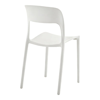 Scaun exterior Zanna stackable, Alb, 40x53x78 cm, imagine ambient