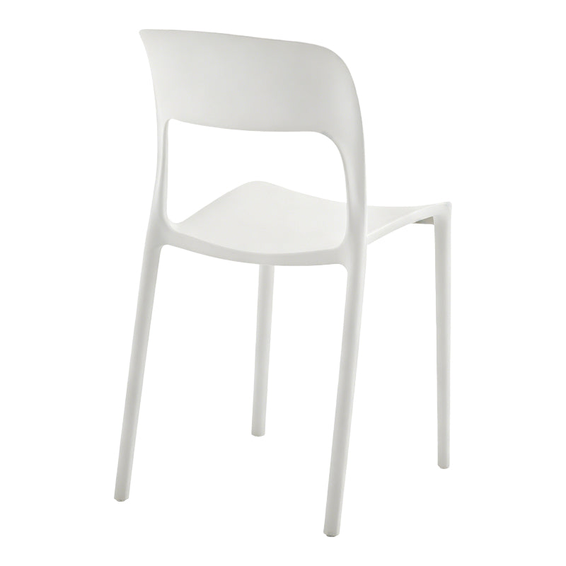 Scaun exterior Zanna stackable, Alb, 40x53x78 cm, imagine ambient