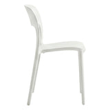Scaun exterior Zanna stackable, 40x53x78 cm - Scaun exterior Zanna stackable, Alb, 40x53x78 cm, detaliu produs