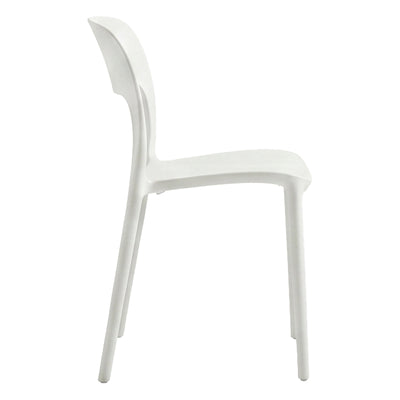 Scaun exterior Zanna stackable, Alb, 40x53x78 cm, detaliu produs