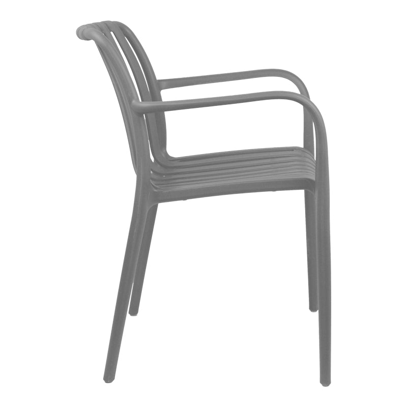 Scaun exterior Zoi, Diverse culori, 58x54x80 cm - Gri Inchis