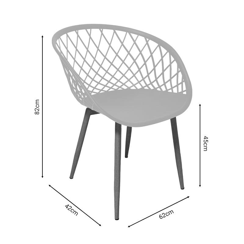 Scaun Ezra, 62x42x82 cm - Multicolor