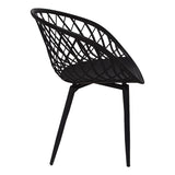 Scaun Ezra, 62x42x82 cm - Negru