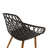 Scaun Ezra, Metal, 63x56x82 cm - Antracit